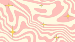 Cute Pinky Groovy Abstract Background in Barbiecore 2000s Style Trendy Psychedelic Retro Style