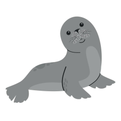 cute Seal animal cartoon vector 12717405 Vector at Vecteezy