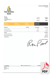 PDF Invoice Templates - | Billdu