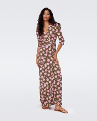 Abigail Jersey Maxi Wrap Dress by Diane von Furstenberg (Women's Diane von Furstenberg Abigail Dress Maxi Dress)