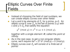 PPT - 498-Elliptic Curves and Elliptic Curve Cryptography PowerPoint