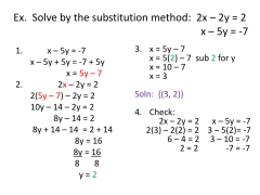 PPT - 5.2 Solving Systems of Equations by the Substitution Method ...