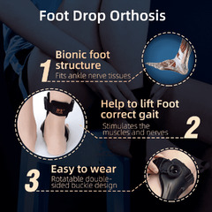 SYREBO Foot Drop Brace Medical Foot Up Ankle Foot Orthosis Support with Inflatable Airbag for Hemiplegia Stroke (Syrebo Drop Foot Brace)