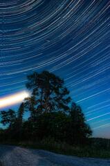 Blurred Star Field at Night · Stock Photo