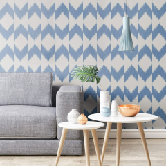 Blue Ikat Geometric Peel and Stick Removable 5475