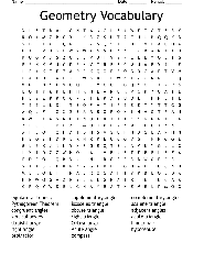 Geometry Vocabulary Word Search - WordMint