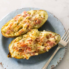 Baked potato (Ham and Cheese Stuffed Baked Potatoes)