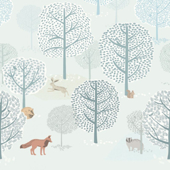 Eijffinger s Forest Animals 399116 (Eijffinger Children's non-woven 399117 Forest Trees)