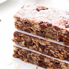 No Bake Double Chocolate Chip Granola Bars