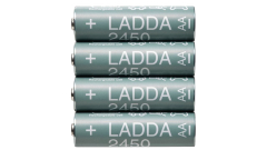 Ikea ladda Aa Battery rechargeable 2450 mAz (LADDA Rechargeable Battery, HR06 AA 1.2V, 2450mAh)