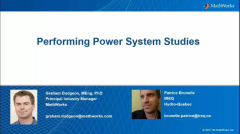 Performing Power System Studies - MATLAB & Simulink