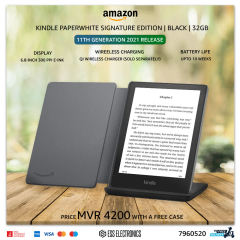 Kindle Paperwhite Signature Edition Essentials Bundle Including Kindle Paperwhite Signature Edition 32gb - Wifi, Amazon Leather Cover, And Wireless (Kindle Paperwhite Signature Edition)