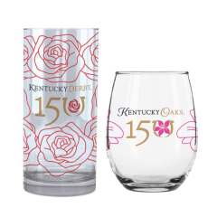 Kentucky Derby Mint Julep & Oaks Glass (147th Kentucky Derby Mint Julep Glass & Kentucky Oaks Lily Wine Glass Set)