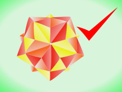 Modular Origami Stellated Icosahedron (Green Screen Orange Origami Ball)