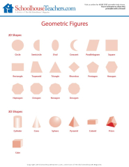 Free School Geometry Math Worksheet out - Geometric Shapes