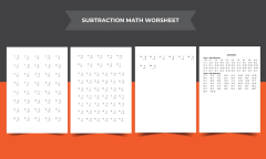 Math Worksheet Interior - 100 Basic Single-Digit Subtraction ...