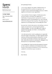 Mathematician Cover Letter: Job Description, Sample & Guide