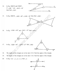 CBSE Class 9 Mental Maths Lines And Angles Worksheet