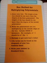 Multiplying Polynomials Using the Box Method Foldable | Math = Love