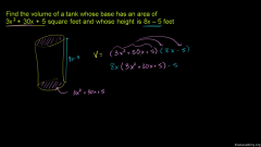 Polynomial multiplication word problem (video) | Khan Academy ...