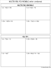 Multiplying Polynomials