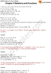 NCERT Solutions for Class 11 Maths Chapter 2 Relations and Functions