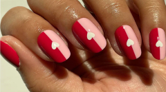 Valentine's Day Nails (Olive & June Press-Onificial Nails Round Short)