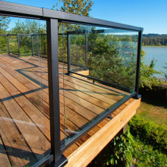 Peak Railblazers 24-inch/30-inch Aluminum Deck Railing Tempered Clear Glass Panel (Peak Aluminum Railing 42 in. H x Aluminum Deck Railing Clear Tempered Glass Panel)