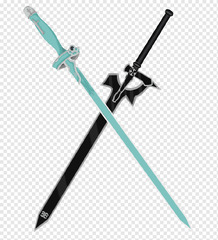 Great Eastern Entertainment Sword Online Kirito & Asuna Metal keychain (Sword Online Sword)