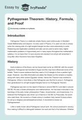 Pythagorean Theorem: History, Formula, and Proof - 1524 Words ...