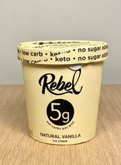 Rebel Ice Cream Natural Vanilla | Buy Low Carb Low Sugar Keto ...