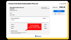 Invoice from Book Subscription Plus LLC