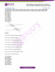 Selina Solutions Concise Maths Class 7 Chapter 14 Lines and Angles ...