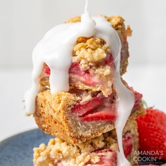 Strawberry Rhubarb Crumble Bars (Crumble)