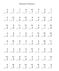 Kindergarten Math Subtraction Worksheets