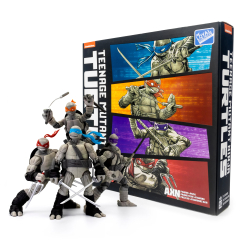 Teenage Mutant Ninja Turtles 4-pack BST AXN Black&White New (Teenage Mutant Ninja Turtles Donatello BST AXN x IDW Action Figure & Comic Book Exclusive)