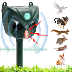 Ultrasonic Cat Repellent (Ultrasonic Cat Deterrents 5 Sensitivity Modes Solar Cat Repellent 1800mAh Rechargeable Solar Repellent Devices Waterproof Solar Animals Repeller)