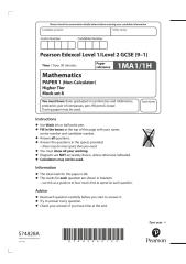 SOLUTION: Edexcel GCSE Maths Paper 1 LOCKED SET 8 - Studypool