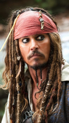 Captain Jack Sparrow (pirates of caribbean johnny depp) (Johnny Depp)