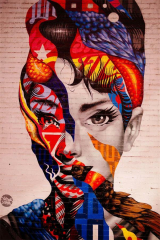 Audrey Hepburn Graffiti Color Abstract