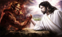 Jesus Christ Fight Against The Devil Satan