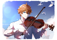 Video Game Genshin Impact Tartaglia Childe Violin