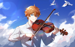Video Game Genshin Impact Tartaglia Childe Violin