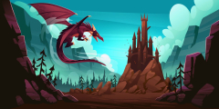 Fantasy Dragon Castle