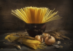 Food Pasta Still Life Onion Spaghetti