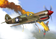 Military Curtiss P-40 Warhawk Military Aircraft Warplane