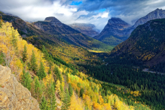 Earth Valley Fall Forest Mountain Landscape